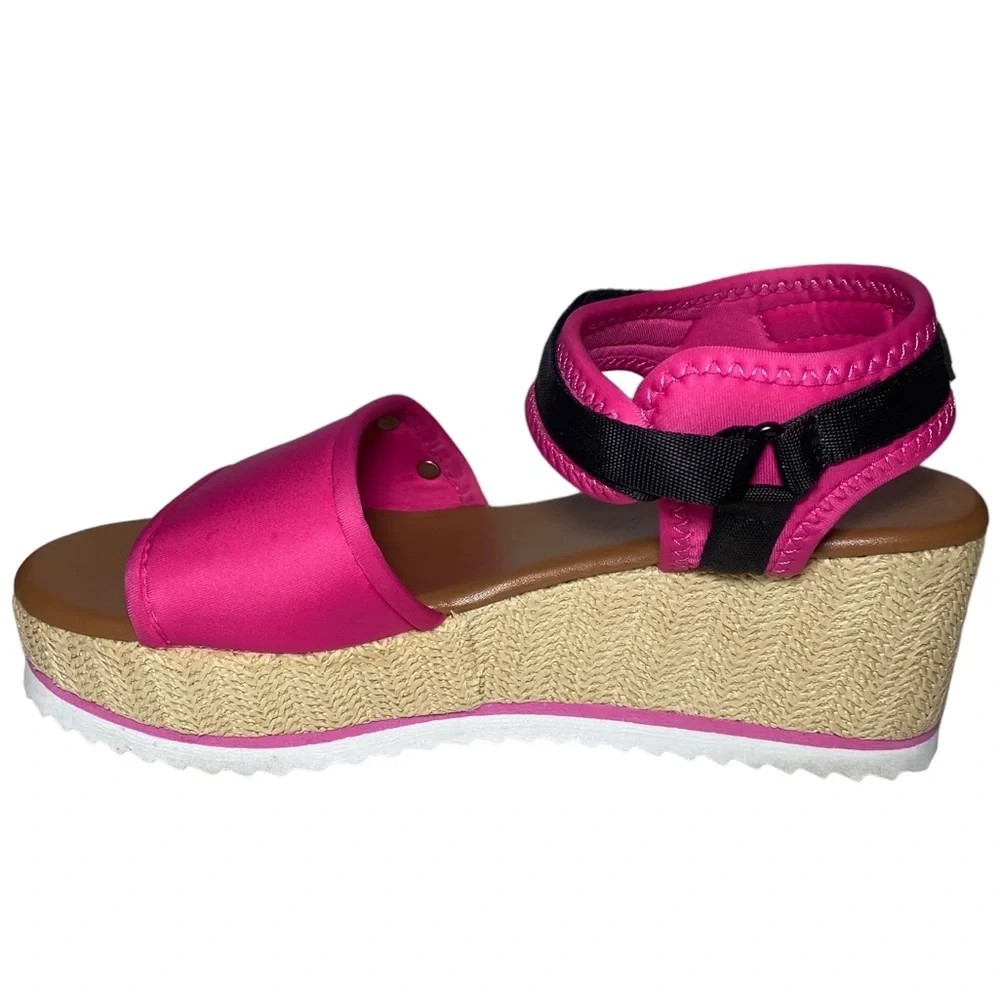 Nautica espadrilles pink nylon Womens size‎ 8.5
